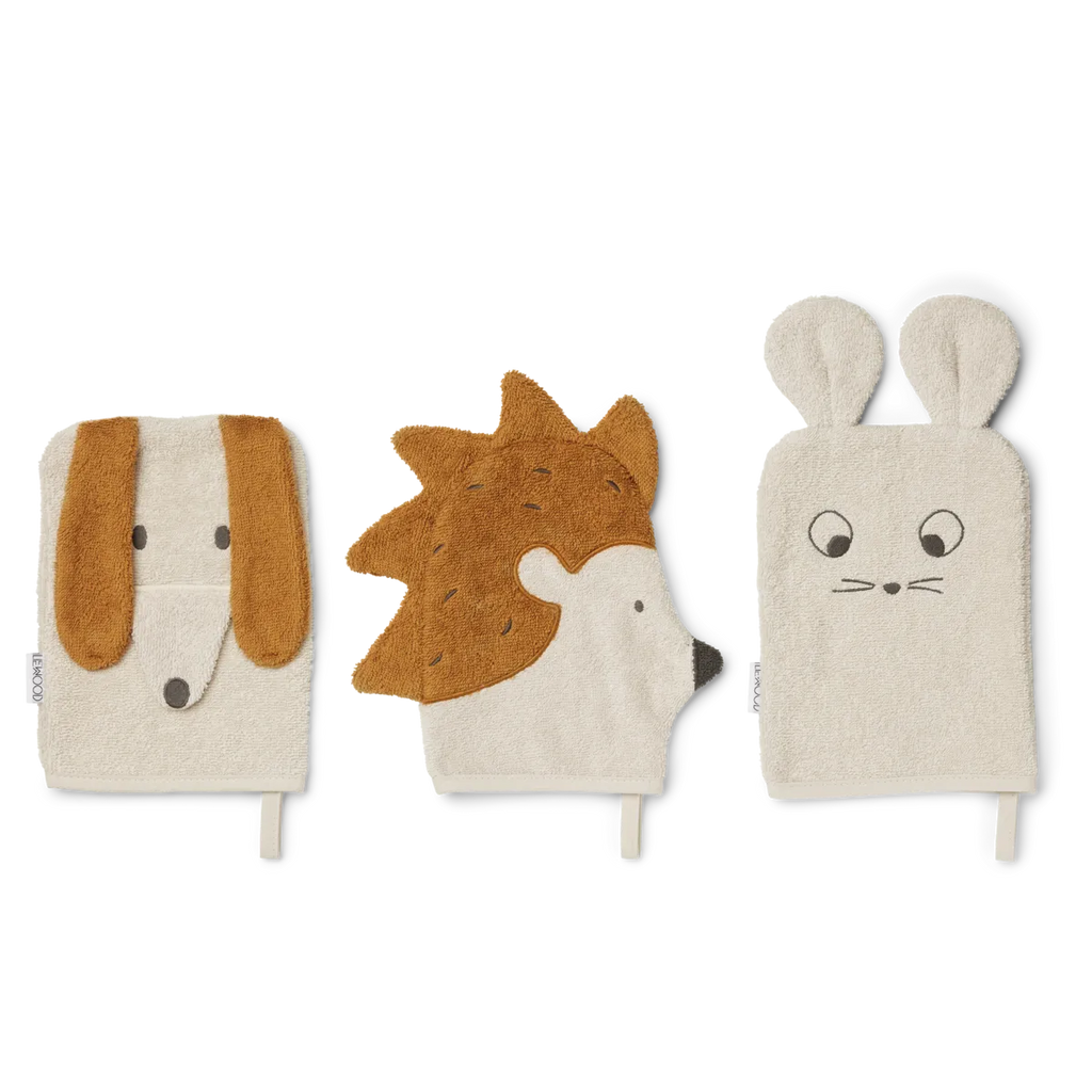 Liewood - Sylvester Washandjes (Set van 3), Washandjes, Liewood, Keekabuu