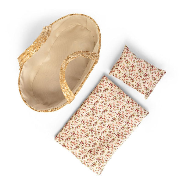 Mini Mommy - Poppenmosesmand met Beddengoed - 35 cm, Poppen Mozes mandje, Mini Mommy, Keekabuu