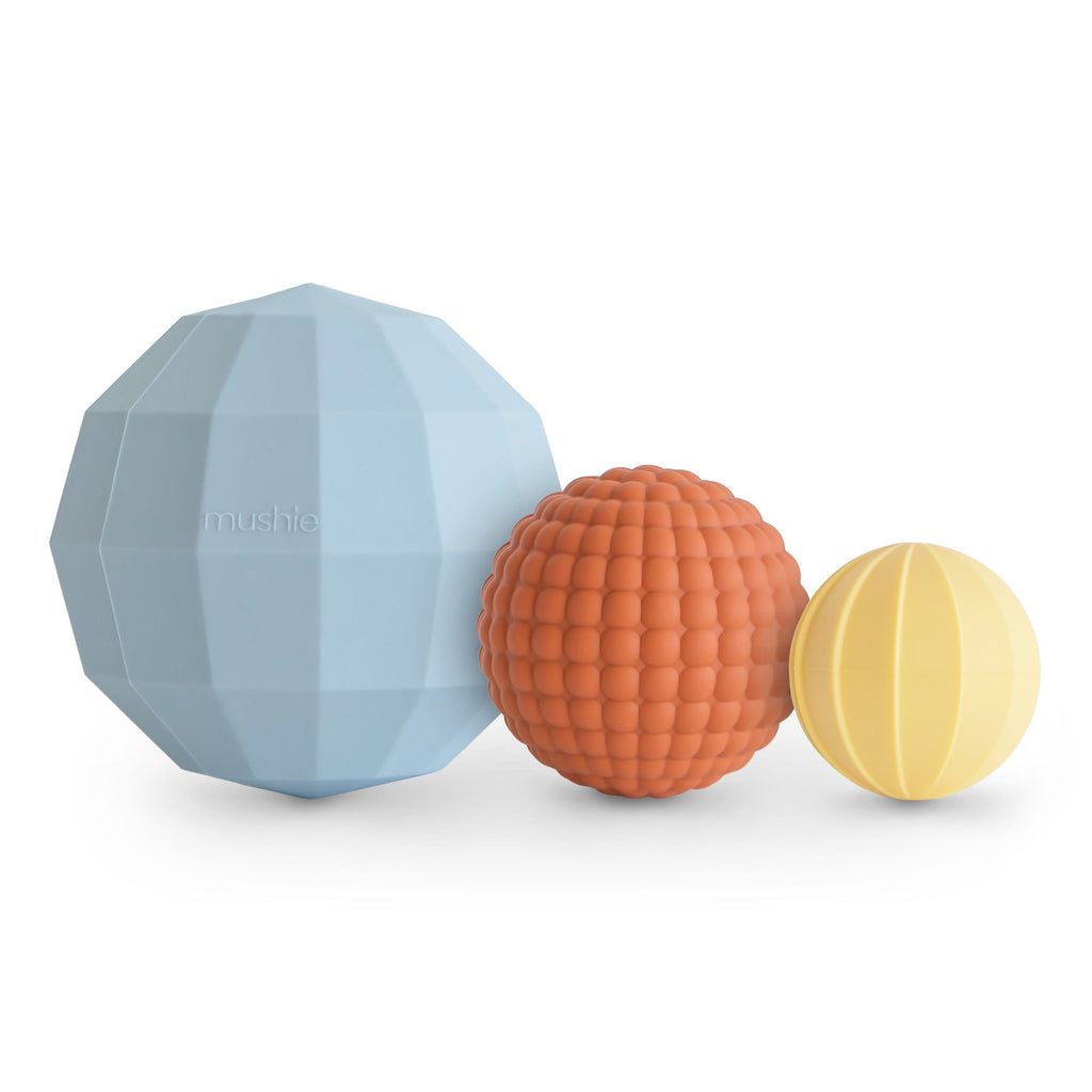 Mushie - Silikon Sensory Ball Set - Nesting Spheres Sensory Toy