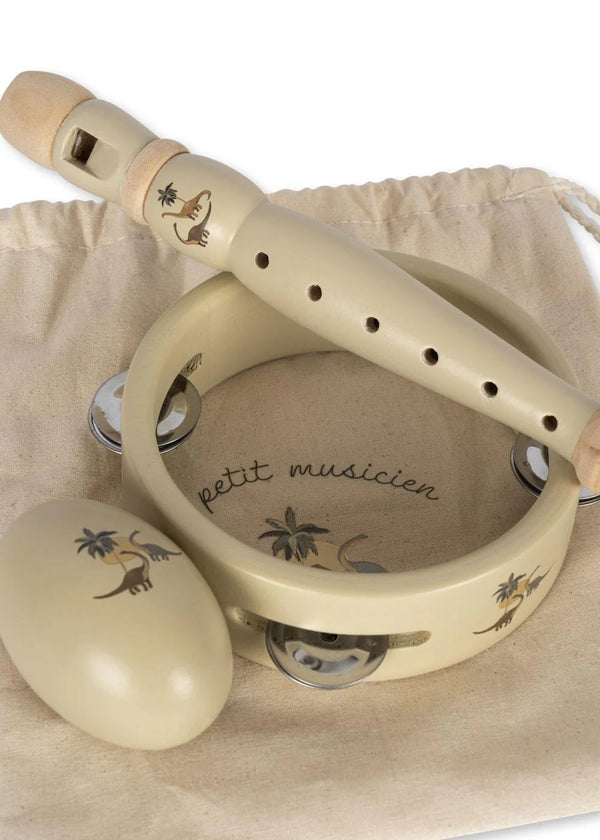 Konges Slojd - Musikinstrumente aus Holz - 3 Stück - Dino