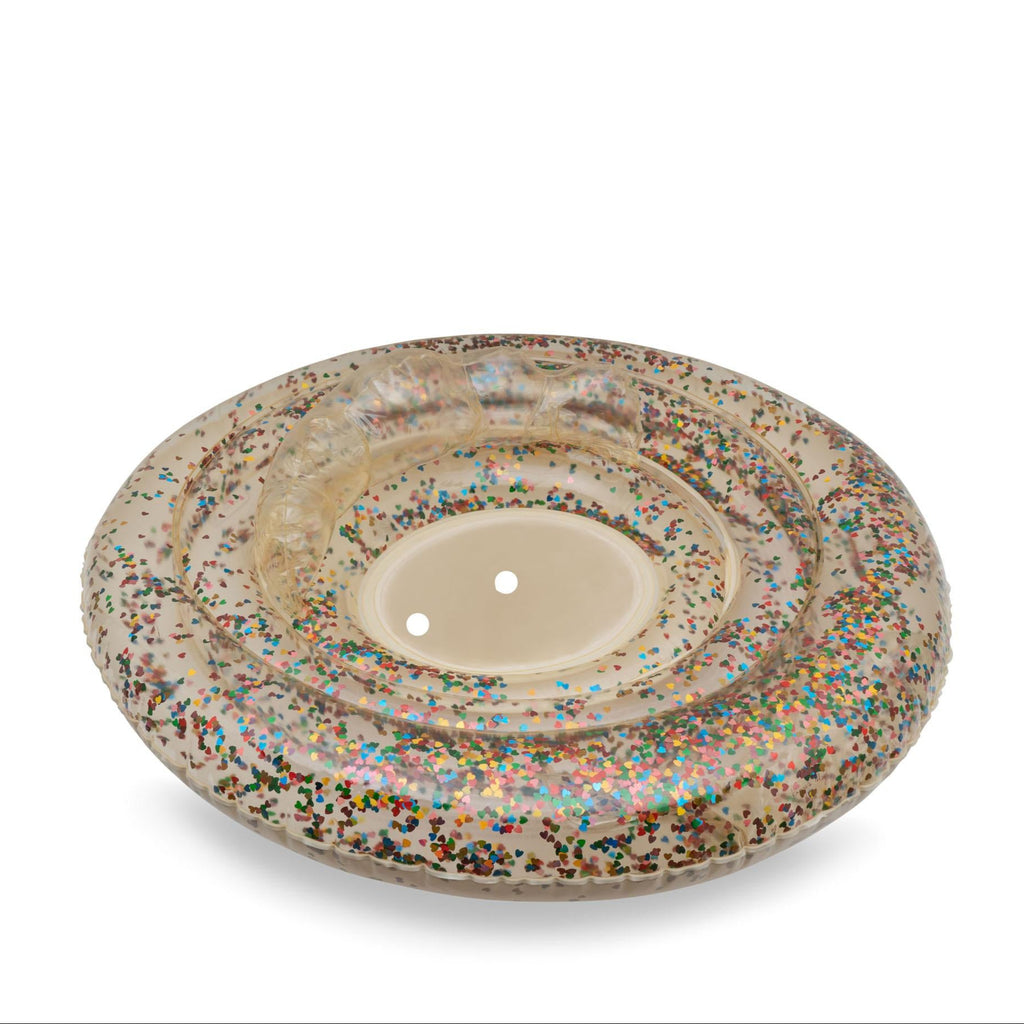 Konges Slojd -Swim Ring Swimming Ring Baby - Multi Heart Transparent - 1-2 years