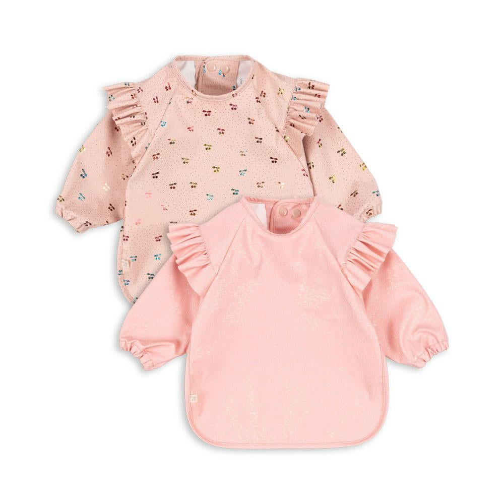 Konges Slojd - Bib with Long Sleeves and Fringe (set of 2)