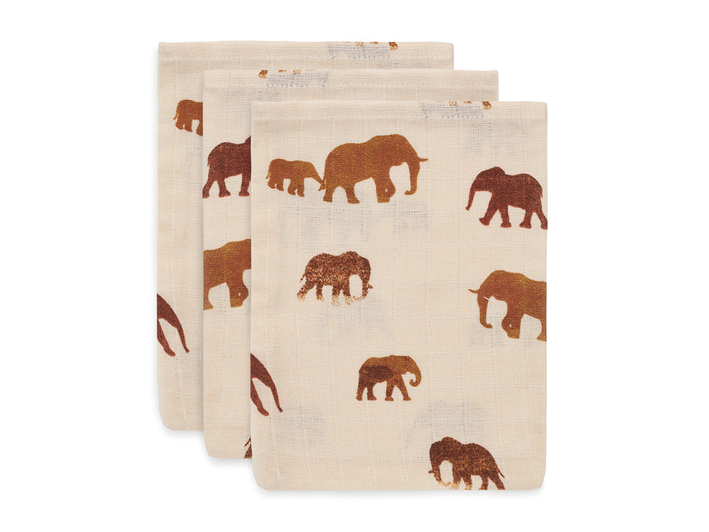 Jollein - Hydrofiele Washandjes 3 pack, Washandjes, Jollein, Keekabuu