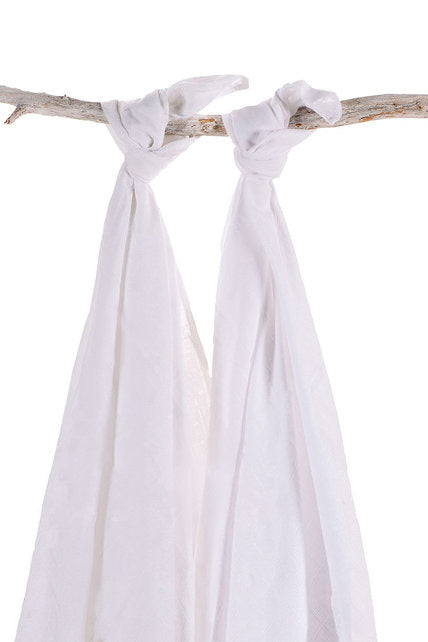 Briljant Baby - Hydrofiel Swaddle Wit (2 stuks), Hydrofiele doeken, Briljant Baby, Keekabuu