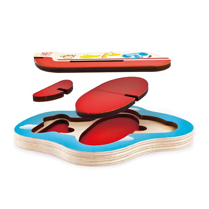 Hape Speelgoed -  3D-Vliegtuig Puzzel, Puzzels, Hape, Keekabuu