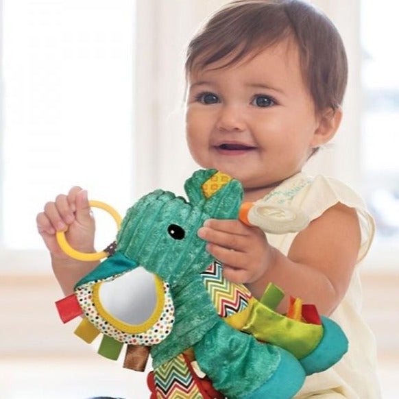 Infantino - Go Gaga Playtime Pal Olifant Buggyspeeltje, Kinderwagen speeltjes, Infantino, Keekabuu