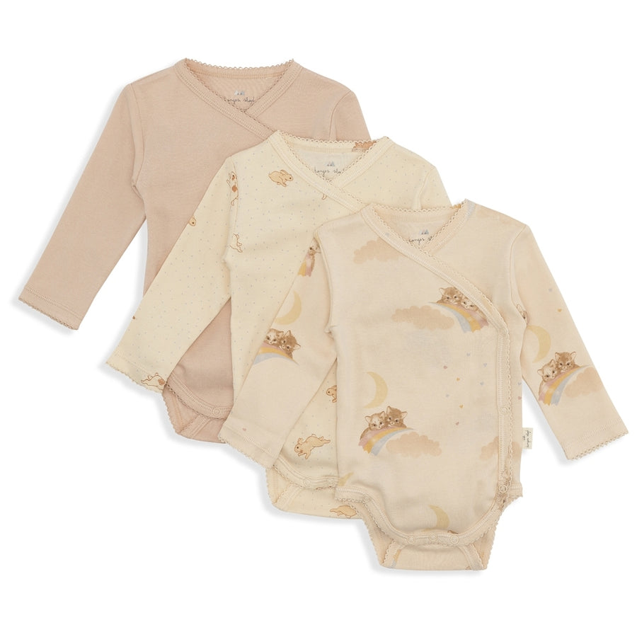 Konges Sløjd - Newborn overslagrompers Nuevo  (3 stuks), Rompertjes, Konges Slojd, Keekabuu