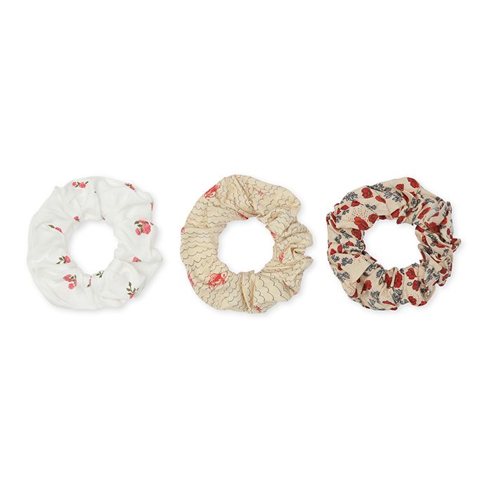 Konges Sløjd - Scrunchies Groot - Goldie Poppy Bonderose (3stuks), Haaraccessoires, Konges Slojd, Keekabuu