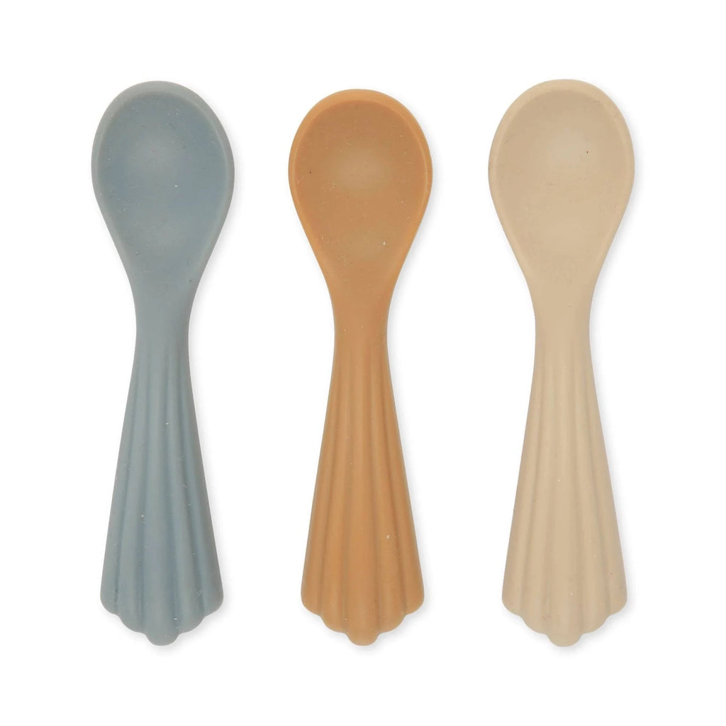 Konges Sløjd -  Siliconen Babylepels Schelp  (Set van 3), Babylepels, Konges Slojd, Keekabuu