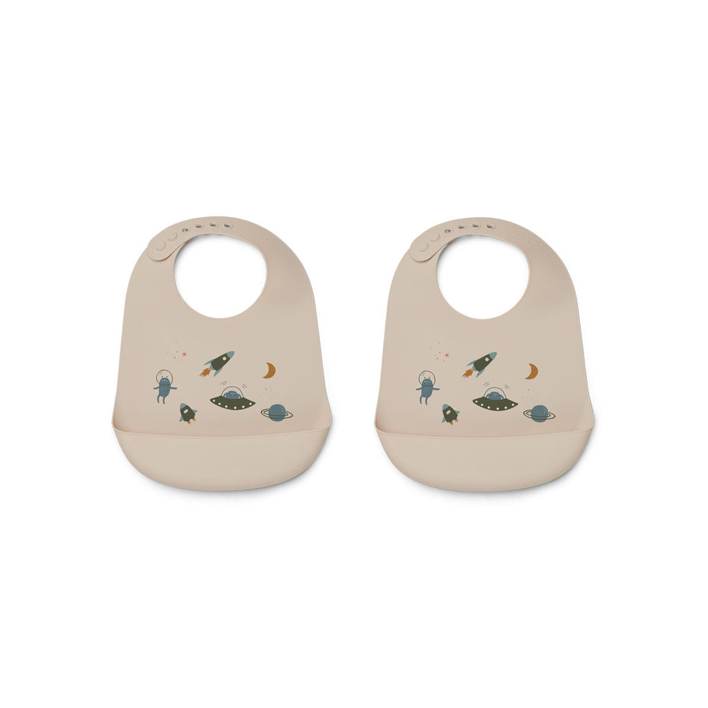 Liewood - Tilda Silicone Slabbetje (set van 2), Slabbetjes, Liewood, Keekabuu