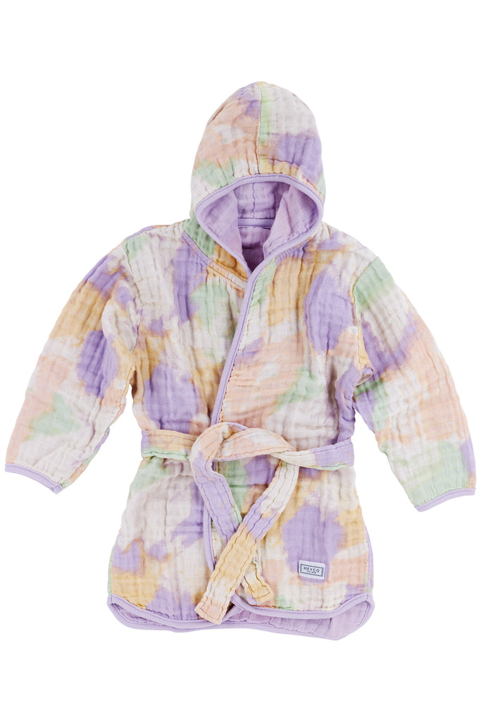 Meyco - Hydrofiele Badjas Tie-Dye (1-2 jaar), Badjassen, Meyco, Keekabuu