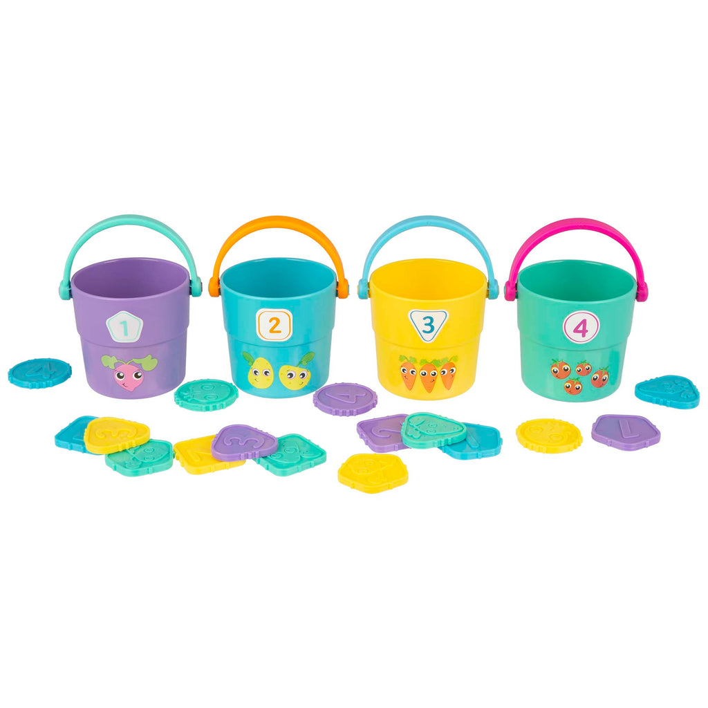 Playgro - Tel en Mix groente - Speel emmertjes, Activiteiten speelgoed, Playgro, Keekabuu