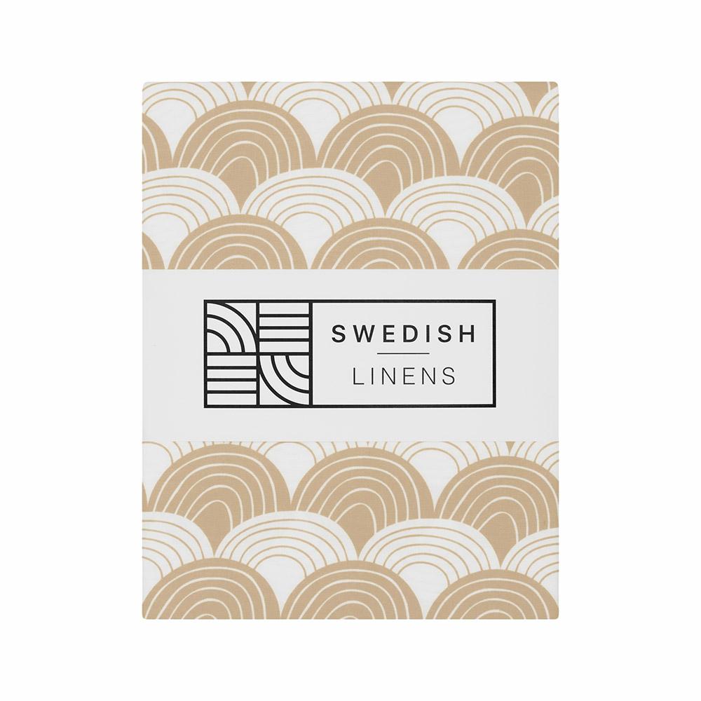 Swedish Linens - Jr. Bed Ledikant Hoeslaken Rainbows (70x160cm), Hoeslakens, Swedish Linens, Keekabuu