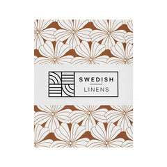 Swedish Linens - Ledikant Hoeslaken Flowers (60x120cm), Hoeslakens, Swedish Linens, Keekabuu