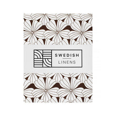 Swedish Linens - Ledikant Hoeslaken Flowers (60x120cm), Hoeslakens, Swedish Linens, Keekabuu