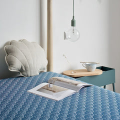 Swedish Linens - Jr. Bed Ledikant Hoeslaken Seashells (70x140cm), Hoeslakens, Swedish Linens, Keekabuu