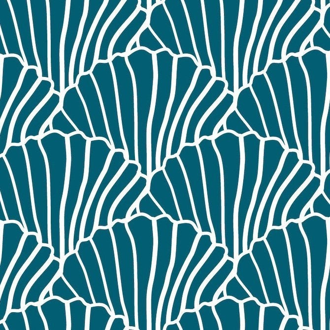 Swedish Linens - Jr. Bed Ledikant Hoeslaken Seashells (70x140cm), Hoeslakens, Swedish Linens, Keekabuu