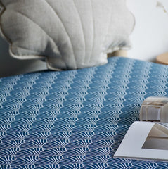 Swedish Linens - Jr. Bed Ledikant Hoeslaken Seashells (70x140cm), Hoeslakens, Swedish Linens, Keekabuu