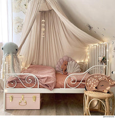 Swedish Linens - Jr. Bed Ledikant Hoeslaken Seashells (70x140cm), Hoeslakens, Swedish Linens, Keekabuu