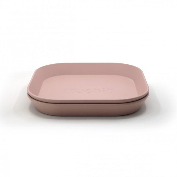 Mushie - Kinderservies Borden Vierkant (Set van 2), Borden, Mushie, Keekabuu
