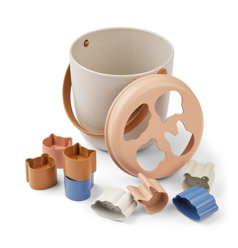 Liewood  - Jorn Beach Puzzle - Emmer met een vormen deksel en vormpjes, Buitenspeelgoed, Liewood, Keekabuu