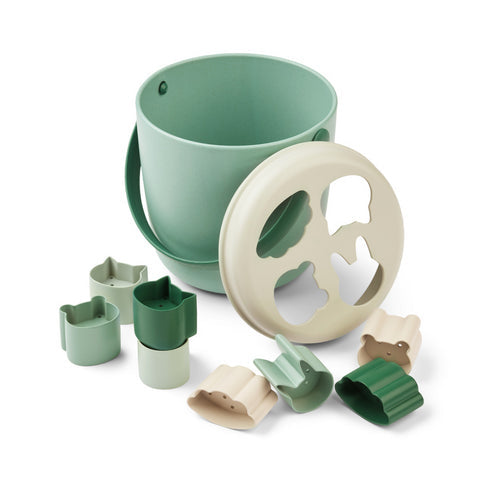 Liewood  - Jorn Beach Puzzle - Emmer met een vormen deksel en vormpjes, Buitenspeelgoed, Liewood, Keekabuu