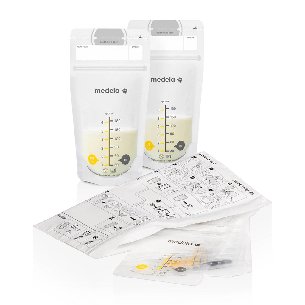 Medela - Moedermelk - Bewaarzakjes - 180 ml (50 stuks), Moedermelk bewaarzakjes, Medela, Keekabuu